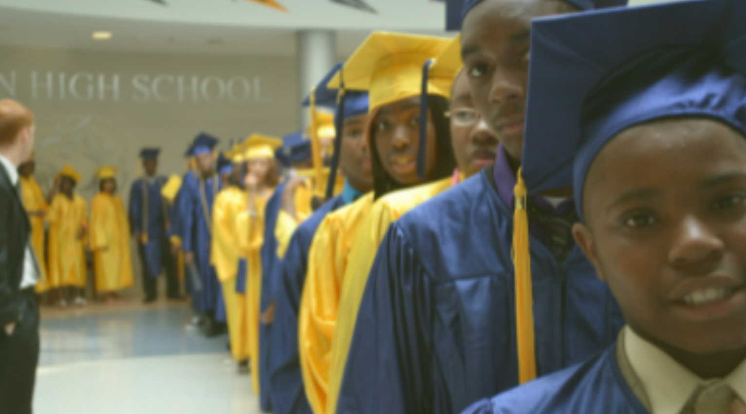 Students at graduation